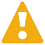 Exclamação amarela de alerta