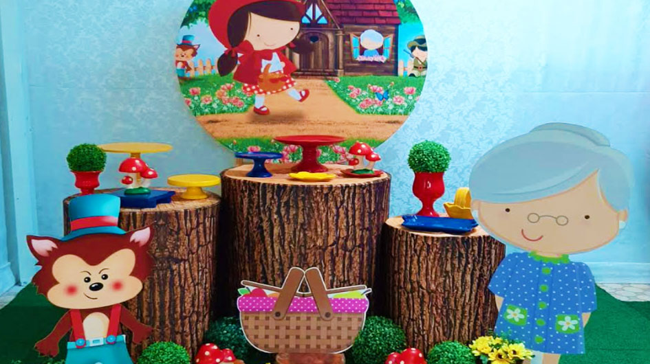 decoração festa chapeuzinho