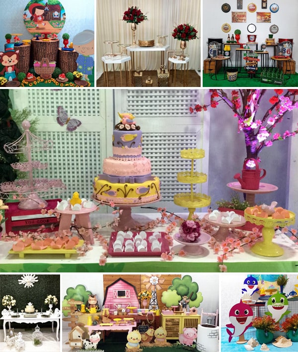 Foto de produtos alugados pela Tia Val Festas